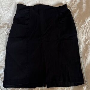 Costa Blanca Black Straight Skirt